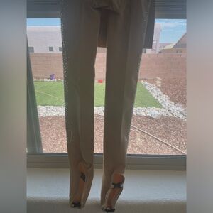 New Figure Skating Tan Over The Boot Tights / 130CM